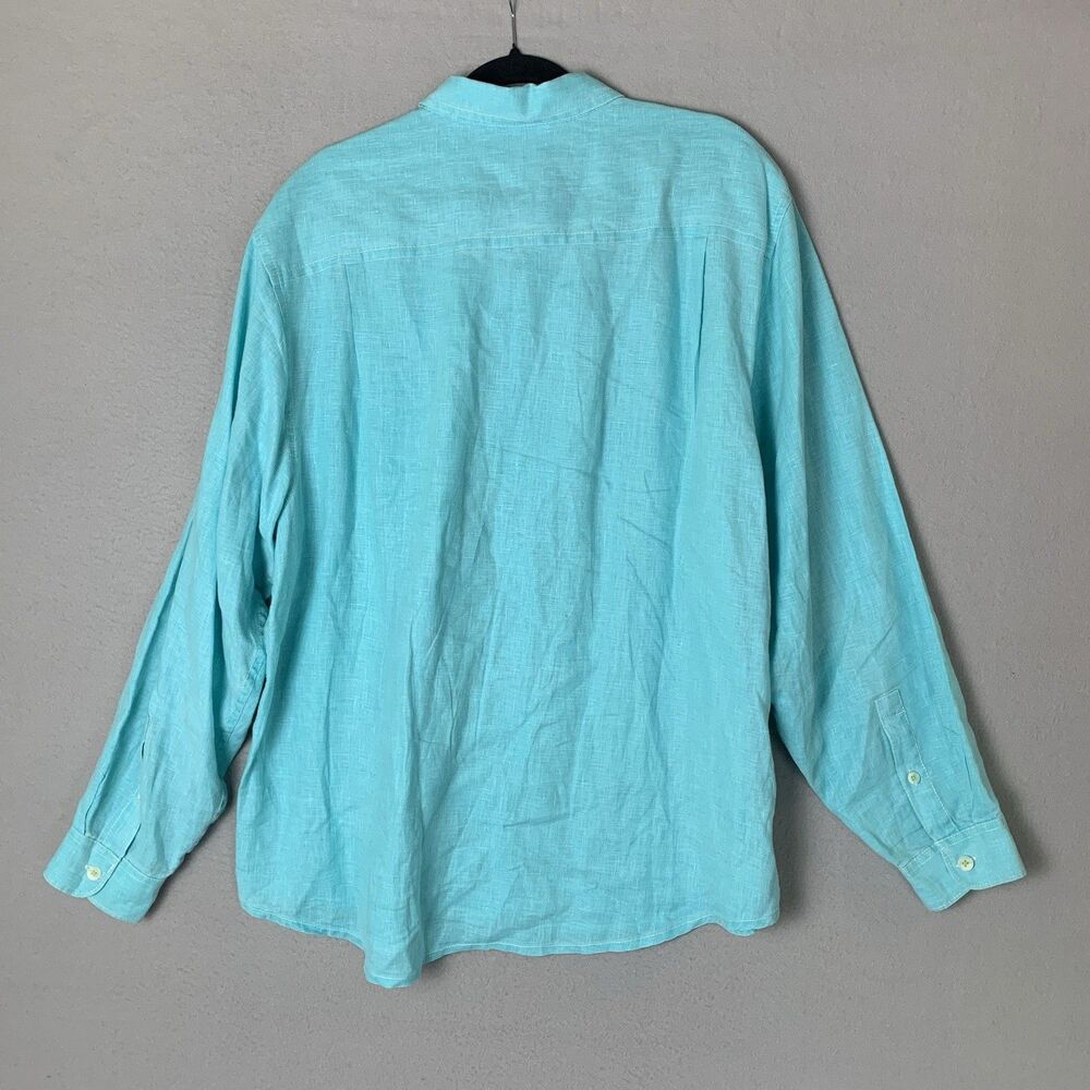 Tommy Bahama Shirt Mens XL Green Linen Casual Beach Resort Dadcore Preppy - Picture 2 of 7